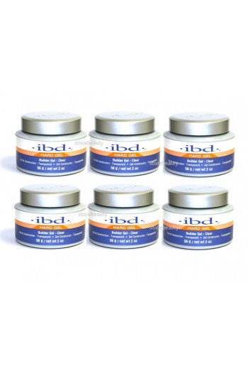 ibd UV Builder Gel - Clear - 6 pack - 2oz / 56g each